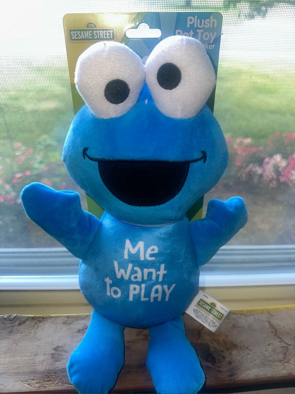 Sesame Street Cookie Monster Plush Pet Toy - New - Me Want to Play
